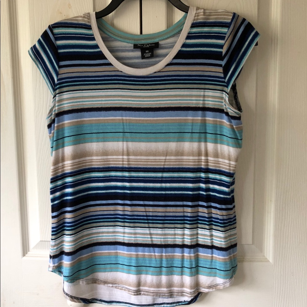 Nue Options Petite Small Striped Top